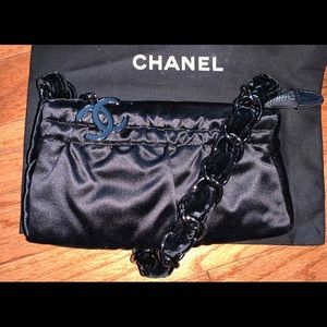 NWT Chanel Classic Clutch Black/Velvet w Chain